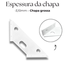 Ver imagem 4 de Kit 2 Suportes de Prateleira 22cm Trapézio com Furos Aço Reforçado Design Moderno