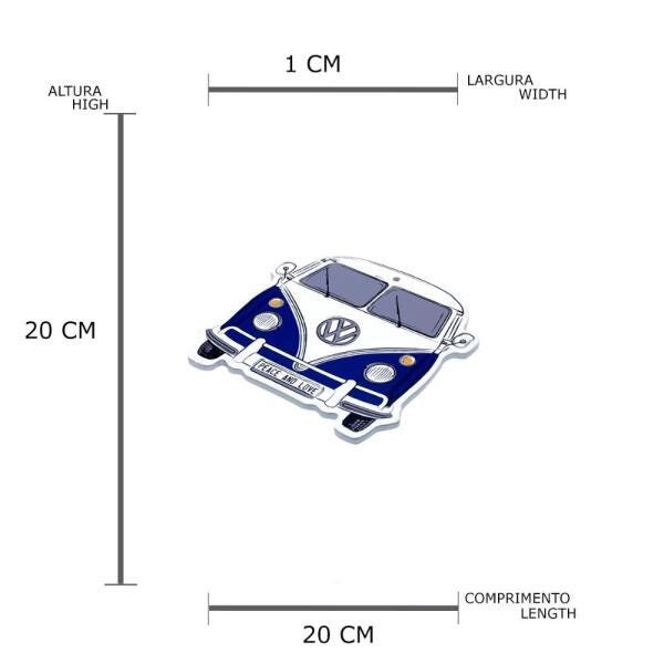 SUPORTE PANELA CORTICA/CERAMICA VW KOMBI AZUL 20X1X20CM - 5
