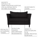 Ver imagem 2 de Conjunto Sofá 2 Lugares com 2 Poltronas Pés Palito Lubbock Couro Marrom - Gran Belo