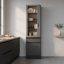 Ver imagem 1 de Cristaleira com LED 2 Portas 1 Gaveta 58cm Etna Poliman Móveis