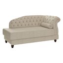 Ver imagem 1 de Sofá com Chaise Pomme 1 Lugar 160cm Direito Bege Bouclé Suave Sallar Home