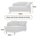 Ver imagem 4 de Sofá com Chaise Pomme 1 Lugar 160cm Direito Bege Bouclé Suave Sallar Home