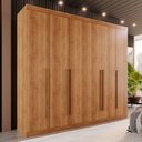 Ver imagem 1 de Guarda-roupa Casal 6 Portas 6 Gavetas Sparta - Mais Móveis Cor Cinamomo