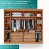 Guarda-roupa Casal 6 Portas 6 Gavetas Sparta - Mais Móveis Cor Cinamomo - 9