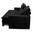 Ver imagem 7 de Sofá Retrátil e Reclinável 3 lugares com Molas 1,80m Ester Suede Preto Adonai Estofados