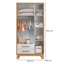 Ver imagem 4 de Guarda Roupa Infantil Q Encanto Slim 4340 Freijó Toq Branco Acetinado Ambiente - Qmovi