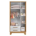 Ver imagem 3 de Guarda Roupa Infantil Q Encanto Slim 4340 Freijó Toq Branco Acetinado Ambiente - Qmovi