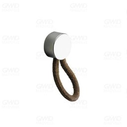 Puxador Fune Cromo com Couro Marrom - Zen - 3