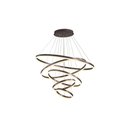 Ver imagem 1 de Pendente 5 Anéis Marrom Escovado 100cm Led 140w 3500k Bivolt Cabo de 3,5 Metros Paris Luz