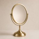 Ver imagem 1 de Espelho de Mesa Metal Aumento Dourado Escovado Goldenx