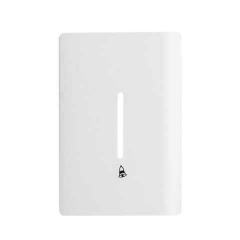 Placa 4x2 de 1 Interruptor Pulsante Vertical para Campainha + Suporte Branco da Linha Novara - 1100/