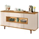 Ver imagem 3 de Buffet Aparador 160cm com Led 3 Portas Islam Off/cinamomo H01 - Mpozenato