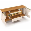 Ver imagem 4 de Buffet Aparador 160cm com Led 3 Portas Islam Off/cinamomo H01 - Mpozenato