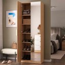 Ver imagem 2 de Sapateira Sublime em Mdf 66x187cm 2 Portas com Espelho Olmo 1223
