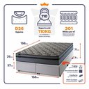 Ver imagem 3 de Conjunto Box Baú Queen Montreal Branco 158x198x71 c/ Molas Ensacadas