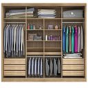 Ver imagem 5 de Guarda-Roupa Casal 3 Portas de Correr com Espelho e 6 Gavetas Sevilha
