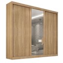 Ver imagem 7 de Guarda-Roupa Casal 3 Portas de Correr com Espelho e 6 Gavetas Sevilha