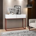 Ver imagem 1 de Buffet para Escritorio Pequeno com 2 Gavetas Eros 90cm Cantinho do Café Moderno com Pé Cobre