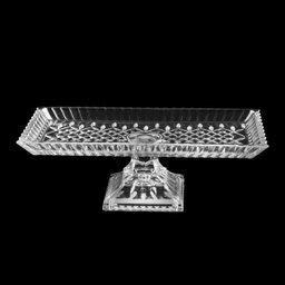 Travessa Cristal Wolff com Pé Retangular Lys 34x17x11cm - 3