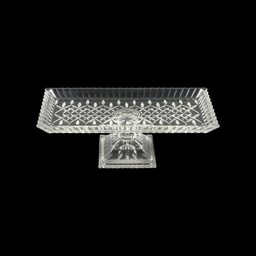 Travessa Cristal Wolff com Pé Retangular Lys 34x17x11cm - 2