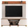 Estante Home Theaters para Salas Henry C/pés - Élpis Móveis - Freijó/off White - 1