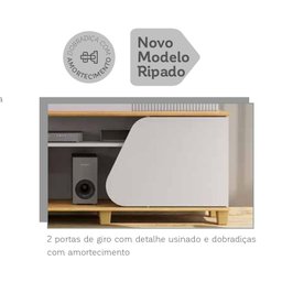 Estante Home Theaters para Salas Henry C/pés - Élpis Móveis - Freijó/off White - 2