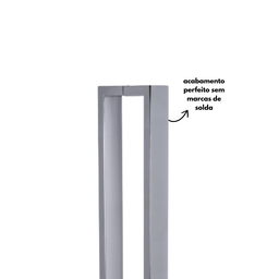 Puxador para Porta Barra Retangular 50x20 Aço Inoxidavel 100cm Polido 1m - 9