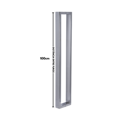Puxador para Porta Barra Retangular 50x20 Aço Inoxidavel 100cm Polido 1m - 5