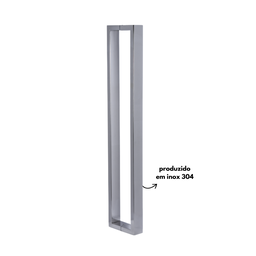 Puxador para Porta Barra Retangular 50x20 Aço Inoxidavel 100cm Polido 1m - 10