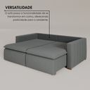 Ver imagem 5 de Sofá Cama Retrátil em Madeira Eucalipto e Bouclê 210cm Uruguai
