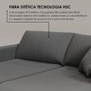 Ver mais imagens de Sofá Cama Retrátil em Madeira Eucalipto e Bouclê 210cm Uruguai