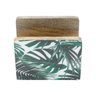 PORTA GUARDANAPO DE MADEIRA LEAF 12,5x7,5x10cm - 1