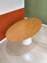 Ver imagem 4 de Mesa de Jantar Oval 244x137cm Freijó - Base Cone Branco