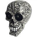 Ver imagem 1 de Caveira Resina Tribal Tattoo 14,5cmx10cmx14,5cm
