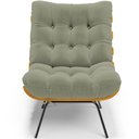 Ver imagem 3 de Poltrona Costela L02 com Puff Sala de Estar Bouclê Oliva - Lyam Decor