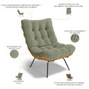 Ver imagem 5 de Poltrona Costela L02 com Puff Sala de Estar Bouclê Oliva - Lyam Decor