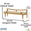 Ver imagem 7 de Banco Los sem Corda 150cm Madeira em Cedro com Opções de Tecido - Ozki