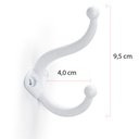 Ver imagem 2 de Kit 10 Cabide Roupa Colonial Ganchos Duplos Ouro Velho: Branco