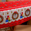 Ver imagem 5 de Toalha de Mesa 10 Lugares Oxford Estampada Natal 3,00x1,45cm Tecido Oxford:Estampa 3