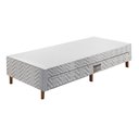 Ver imagem 5 de Cama Box Base C/auxiliar Universal Solteiro Tecido Bordado White (88x188x30) - Paropas