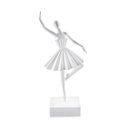 Ver imagem 1 de Escultura Bailarina Branca em Poliresina 28x9x13cm - Mart