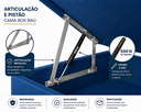 Ver imagem 3 de Base Box Baú Casal Bipartido 138x188 cm Suede Azul