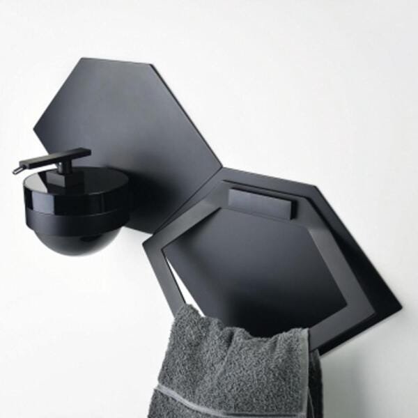 Módulo Toalheiro Argola Elemento Zen Preto - 4