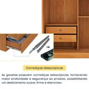 Ver imagem 6 de Guarda-Roupa Casal com Espelho 3 Portas de Correr e 4 Gavetas 240cm Multimóveis CR35486 Cinamomo/