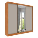 Ver imagem 2 de Guarda-Roupa Casal com Espelho 3 Portas de Correr e 4 Gavetas 240cm Multimóveis CR35486 Cinamomo/