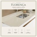 Ver imagem 3 de Armário Cozinha Modulada Compacta Balcão com Pia 150cm Florença Multimóveis MCR2468 Branco/Creme