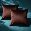 Ver imagem 3 de Kit 02 Capas Almofada Suede Sortido Veludo Sala: Marrom