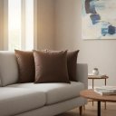 Ver imagem 6 de Kit 02 Capas Almofada Suede Sortido Veludo Sala: Marrom