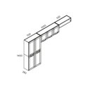 Ver imagem 4 de Cozinha Modulada Completa Dona Maria 4 Peças (1 Armário + 1 Balcão + 1 Paneleiro + 1 Complemento) C4