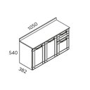 Ver imagem 3 de Cozinha Modulada Completa Dona Maria 4 Peças (1 Armário + 1 Balcão + 1 Paneleiro + 1 Complemento) C4